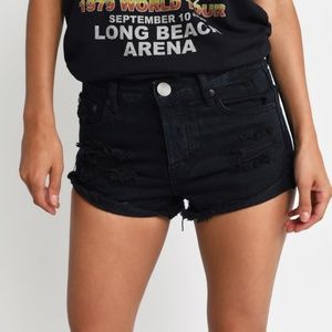 Tobi black denim  shorts size 25